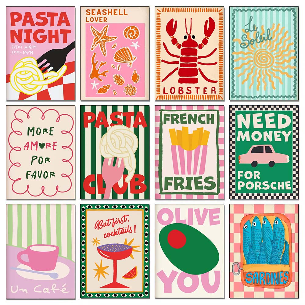 Home Textiles France - Peinture diamant thème pâtes, frites, mosaïque