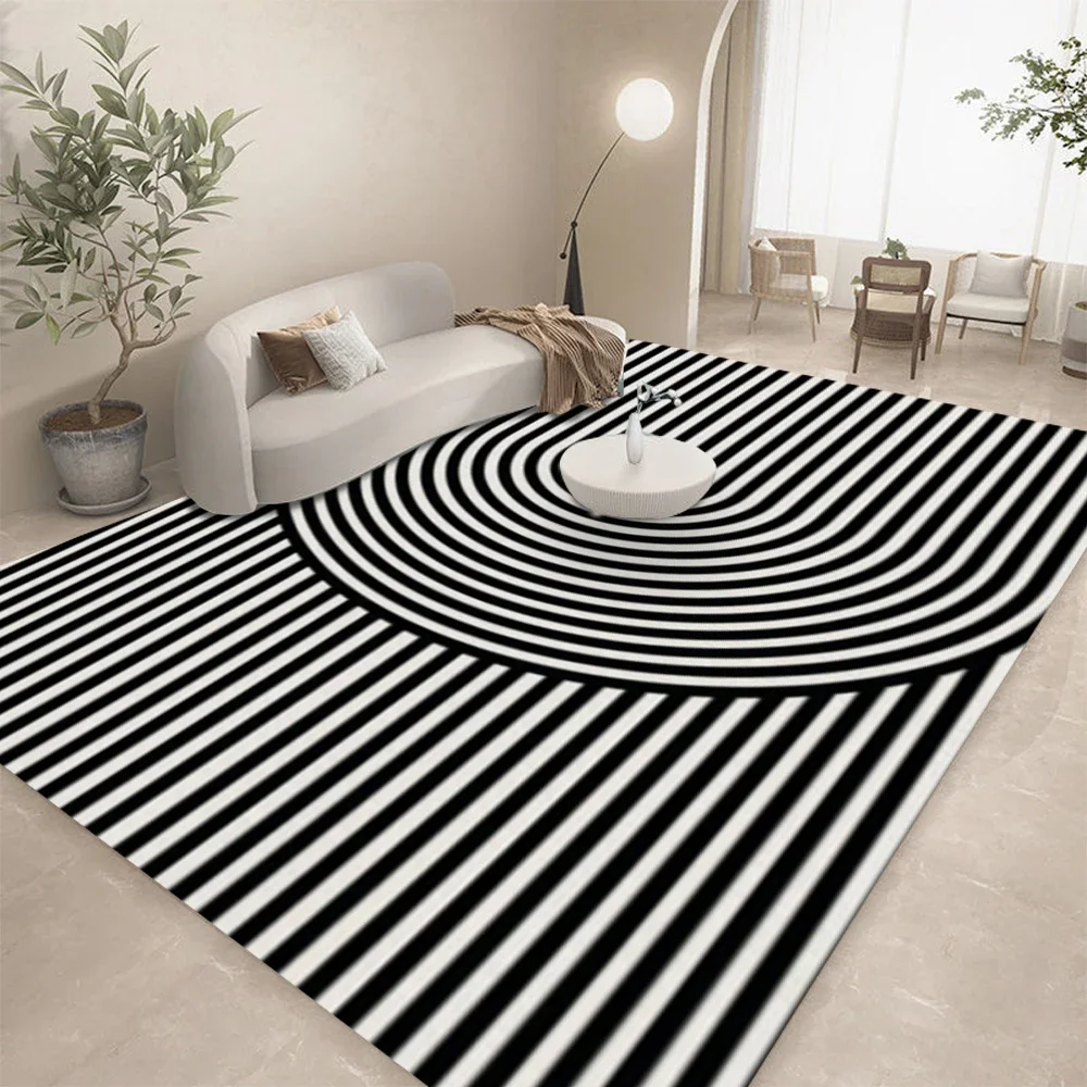 Home Lines Textiles - HD-noir blanc ligne géométrique Art abstrait