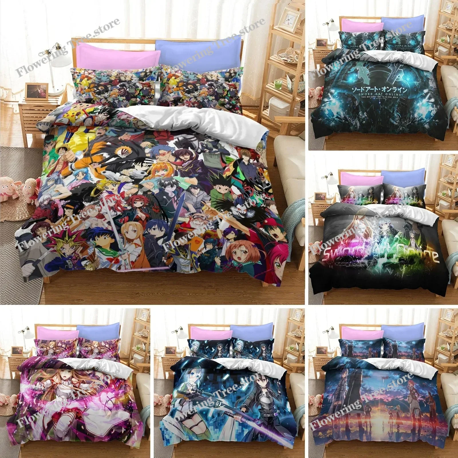 Home Textiles Online - Parure de lit Anime Sword Art