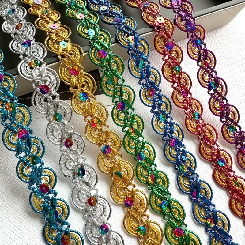 Home Lines Textiles - Ruban à paillettes en forme de
