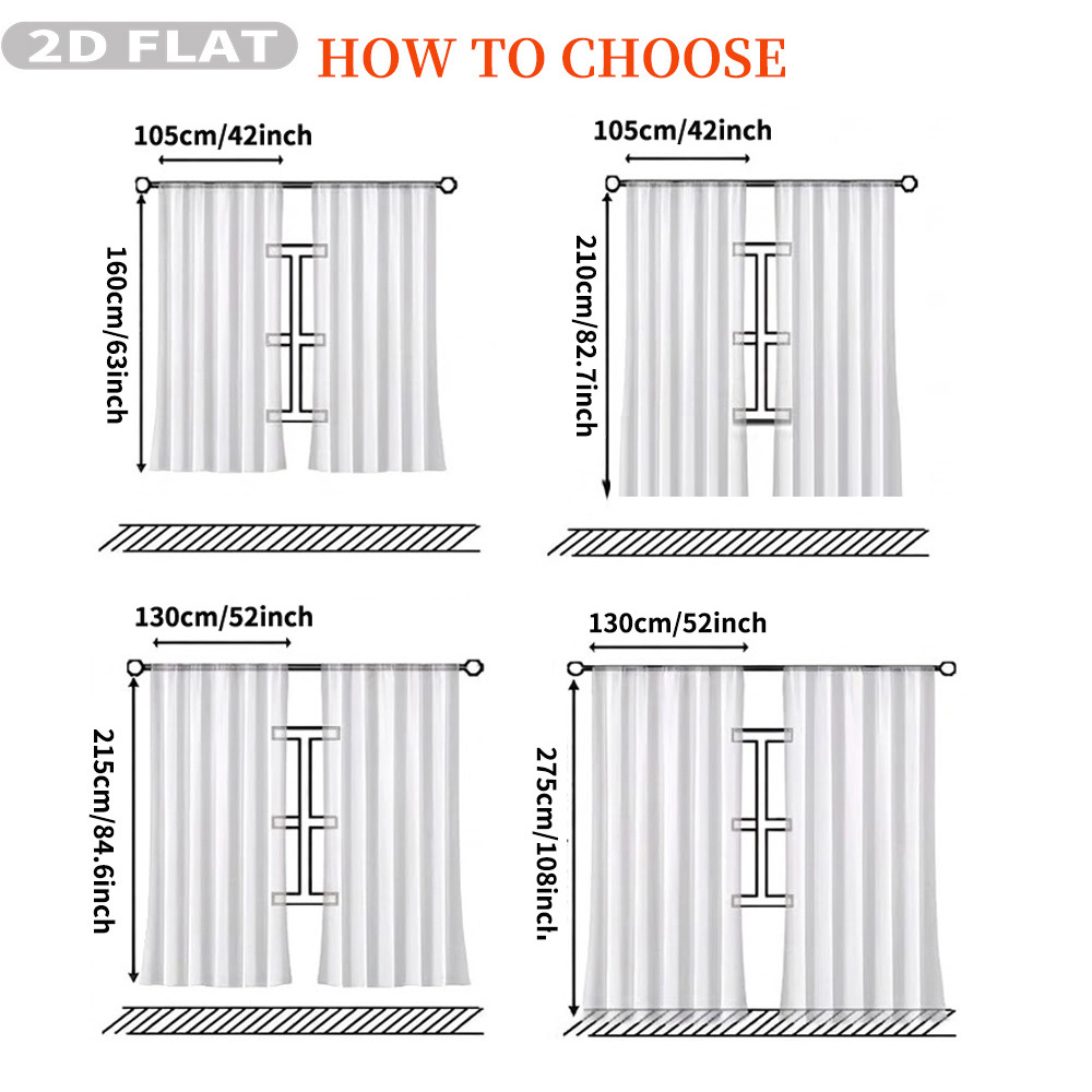 Rideaux transparents plats 2D  - Home Textiles avis et prix
