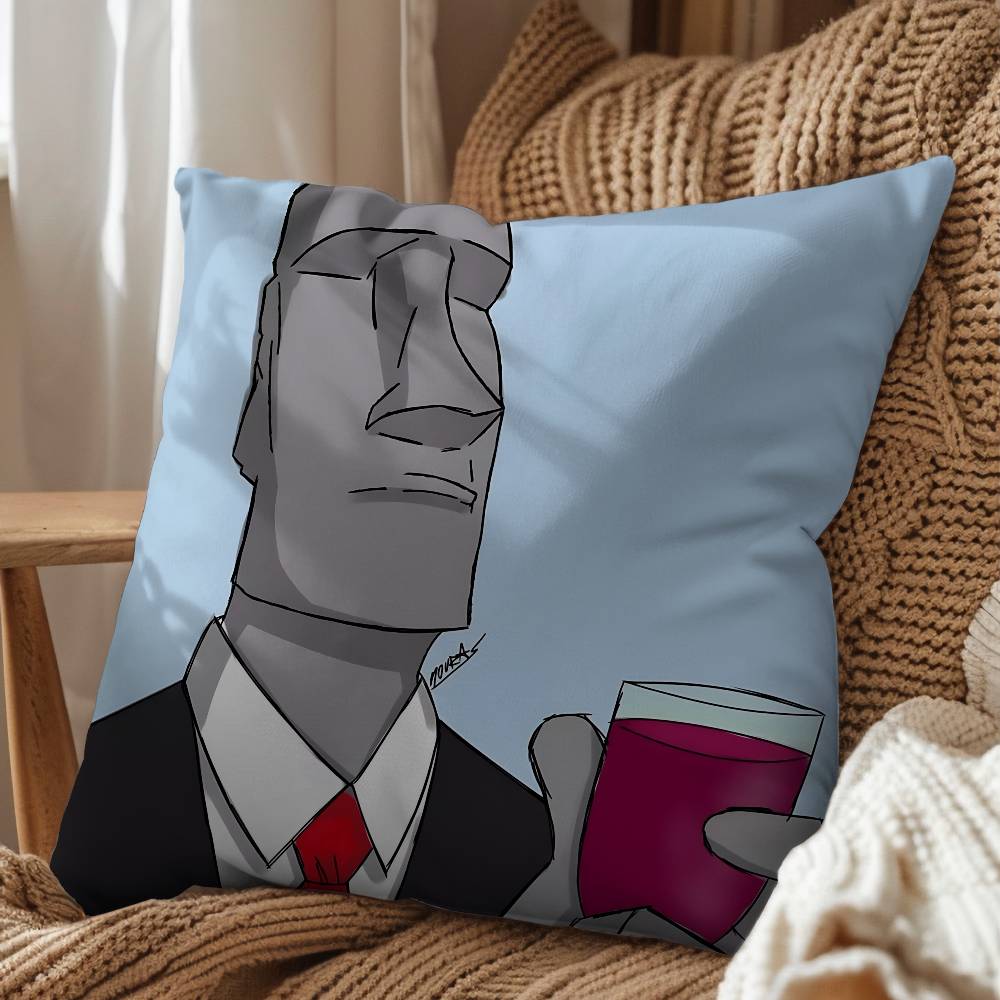 Housse de coussin Art Mr Moai  - Home And Textiles Today avis et prix