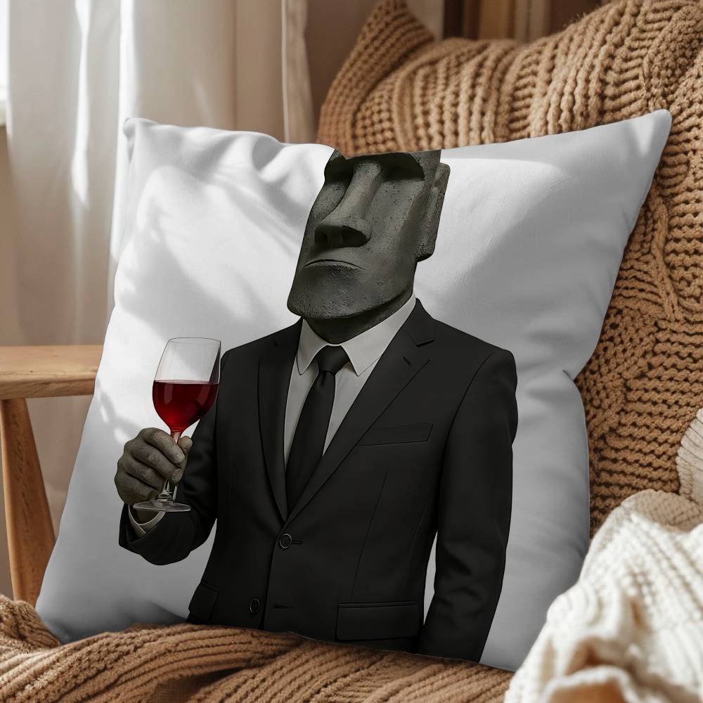 Housse de coussin Art Mr Moai  - Home And Textiles Today avis et prix