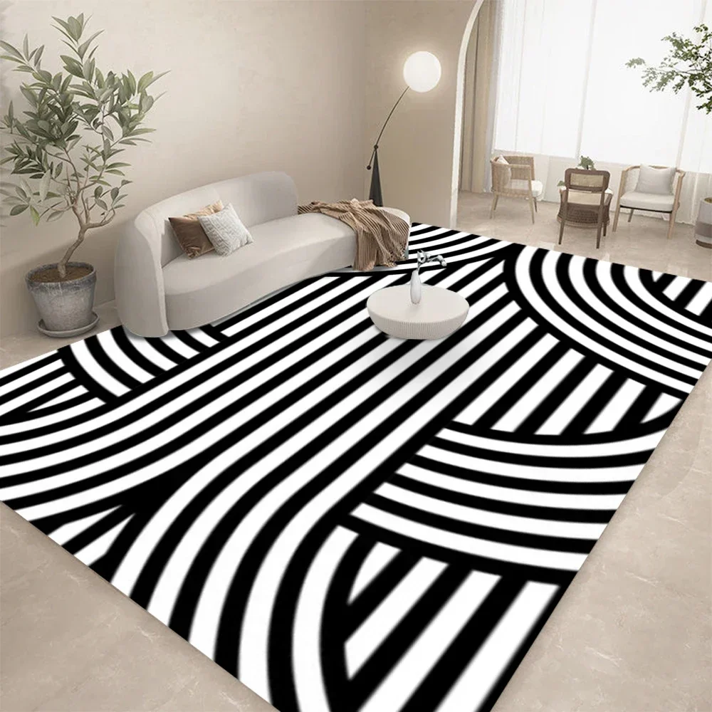 HD-noir blanc ligne géométriqu - Home Lines Textiles avis et prix
