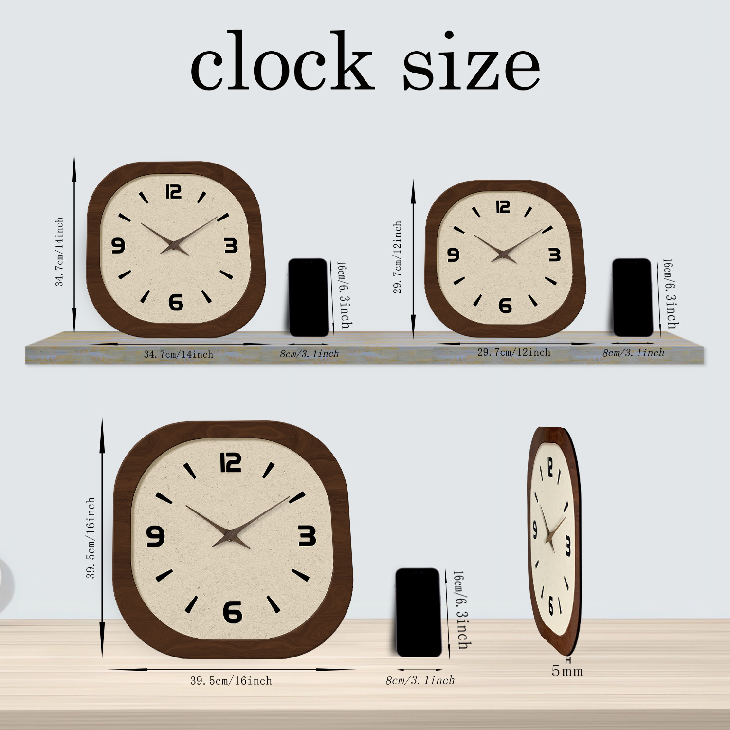 Horloge murale en bois à motif - Home Textiles France avis et prix