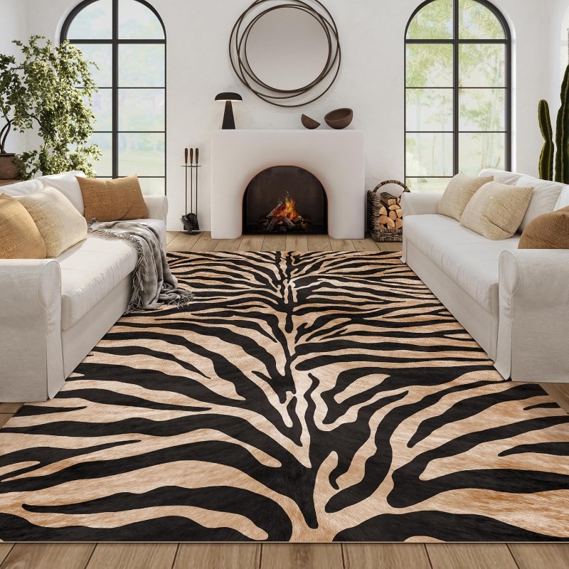 Tapis de salon à rayures tigre - Home Textiles Online avis et prix